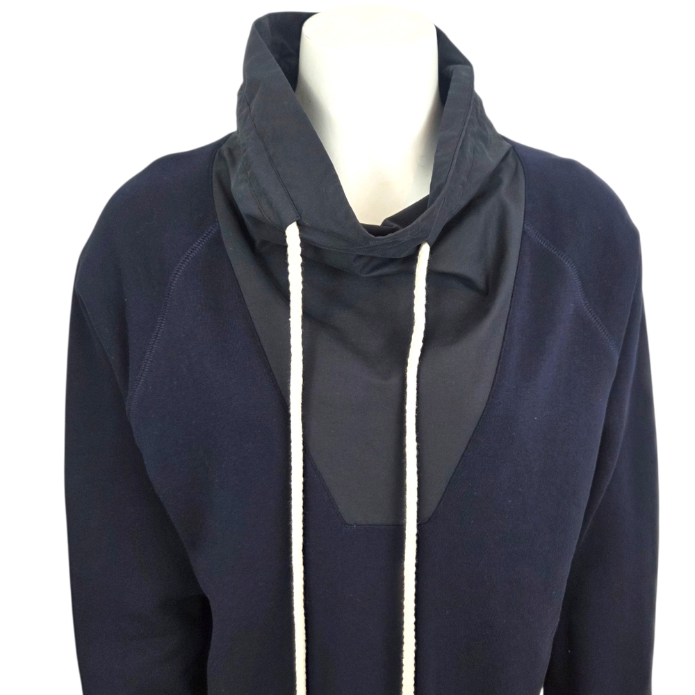 G. Label By Goop Henrietta Sweatshirt Dress Womens Medium Navy Blue Quiet Luxury - Picture 4 of 13